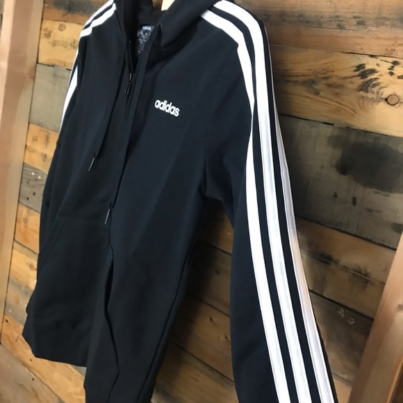 Adidas zip up hooded sweatshirt size small - Picture 3 of 8